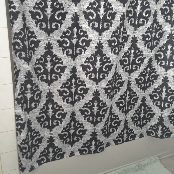 SOLD SOLD Black and White Abstract shower curtain - Picture 7 of 7